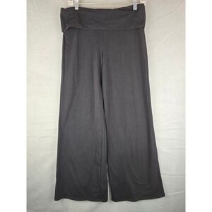 Good Days Project Pants Womens L Black Wide Leg Fold Over Waist Athleisure